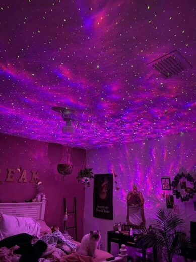 Star Light projector Galaxy lighting in teen bedroom