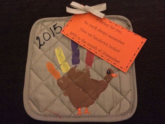 Thanksgiving Kids Handprint Kids Craft Gift to Grandparents