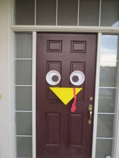 Turkey Front Door Decor Thanksgiving Craft