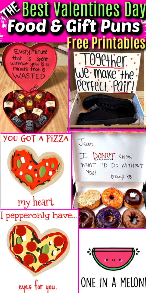 The Ultimate Guide to the Best Valentines Day Gift and Food Puns. For him, for Boyfriend, for her, for kids, for friends, cards, crafts, free printables