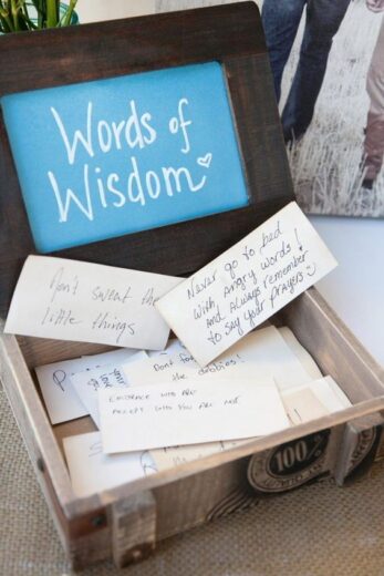 Words Of Wisdom Graduation Party Idea