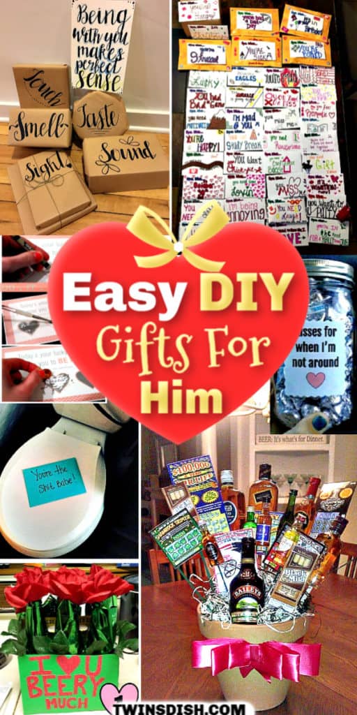 Easy DIY gift ideas for the man in your life that he will love.