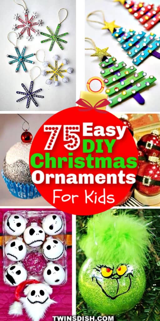 Easy DIY Christmas Ornaments For Kids To Make #Crafts