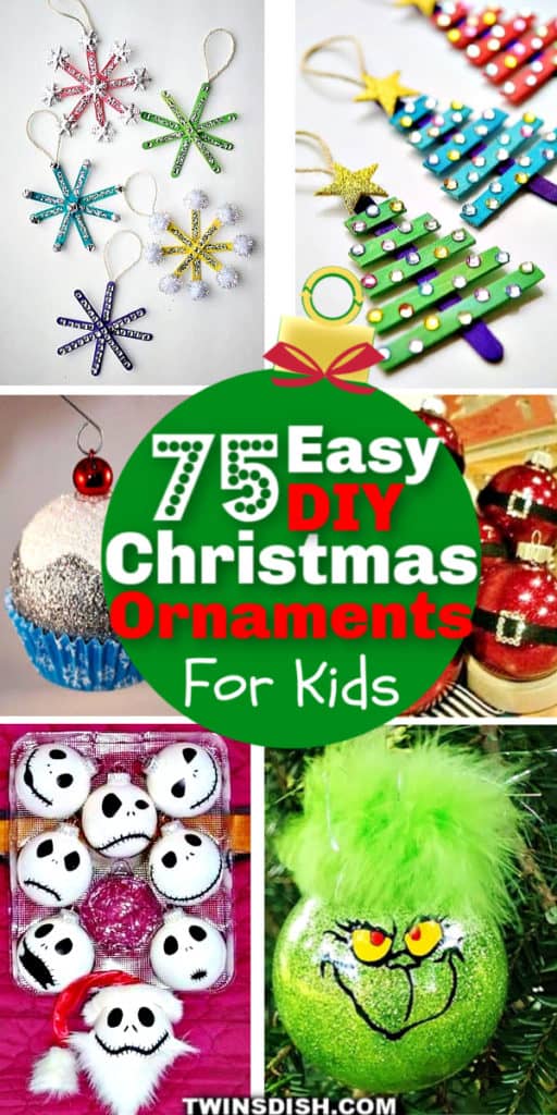 The best cheap and easy DIY Christmas ornaments for kids to make. I'm using these for crafts, gift ideas, and Christmas Tree ideas for teachers, friends, and neighbors. The kids love making them and they're beautiful.