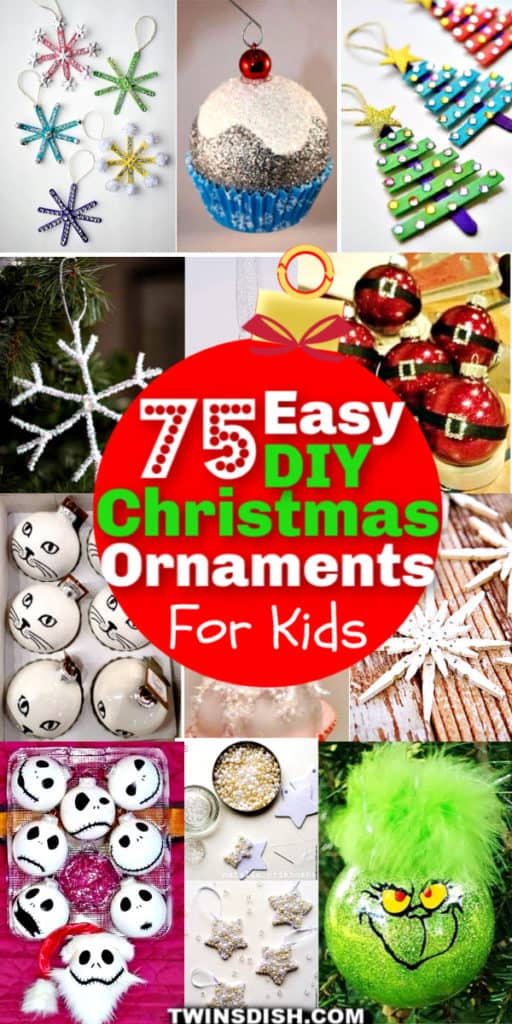 Easy DIY Christmas Ornaments For Kids To Make #Crafts