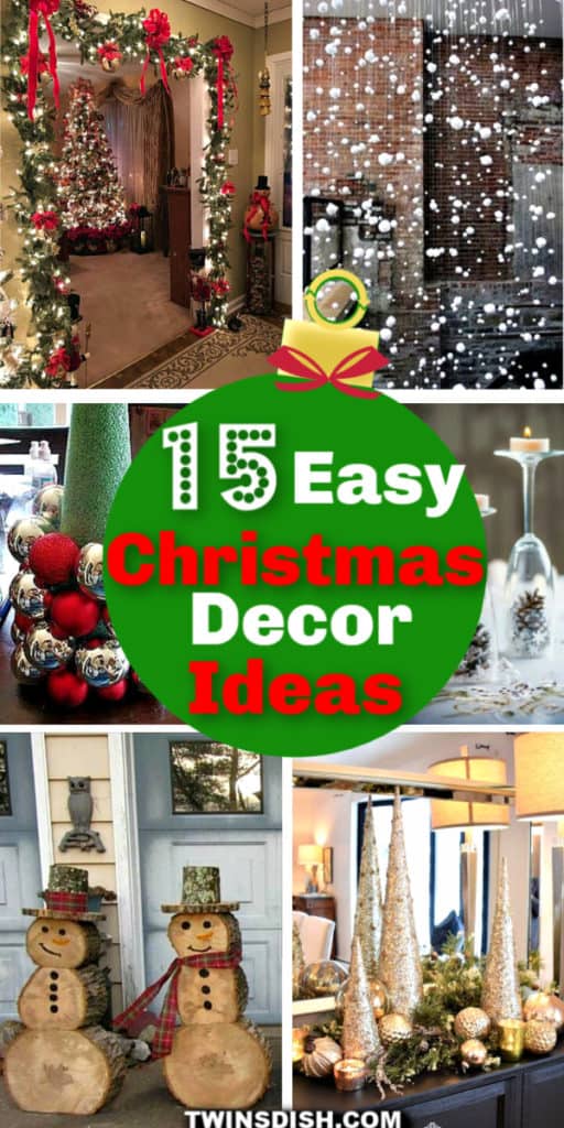 Cheap and easy DIY Christmas decoration ideas for the home, office, or apartment.