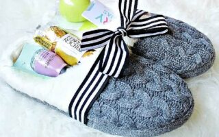 Slippers gift basket idea