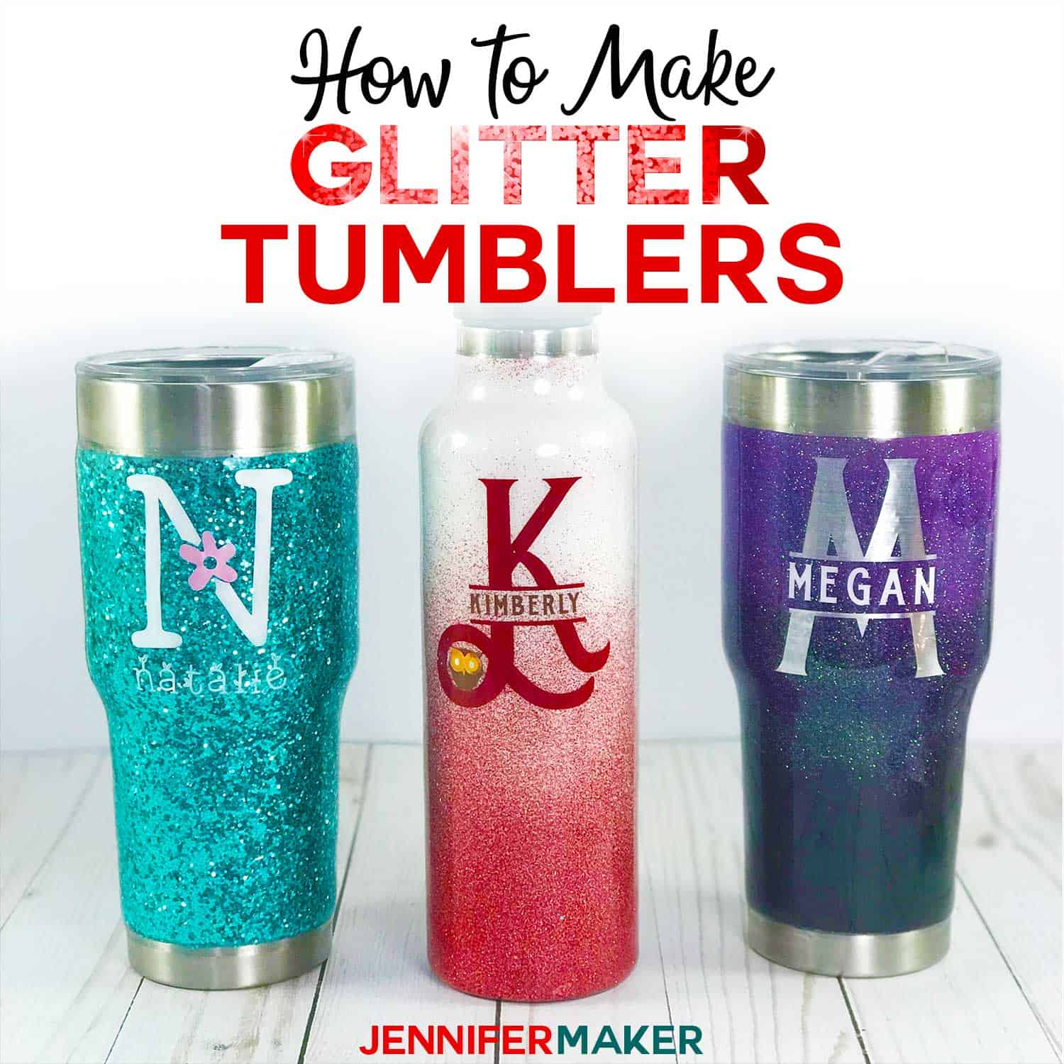 DIY Glitter Tumblers can be customized for him, make the best DIY Valentines Day Gift ideas for teachers, kids, boyfriends, girlfriends