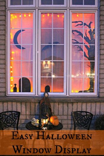 HALLOWEEN SILHOUETTE WINDOW DECOR diy