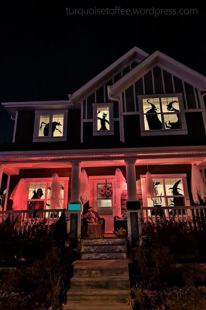 Halloween window decor silhouettes