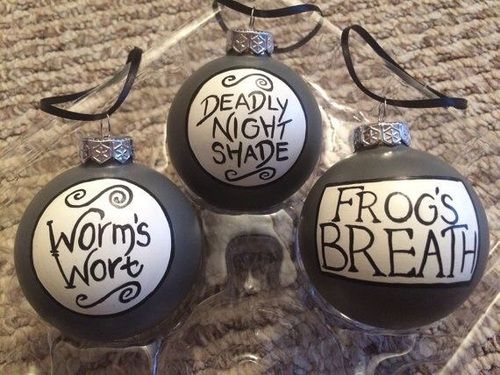 Easy DIY Nightmare Before Christmas Decorations That Look Store Bought. Use paint and a sharpie to make.