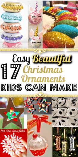 Easy DIY Ornaments kids can make for crafts or gifts. Perfect for DIY Christmas gifts, Christmas tree ideas, Christmas crafts, Farmhouse decor, Christmas gifts, budget, DIY Christmas decorations, apartment decorating, gifts for friends, Gifts for teachers